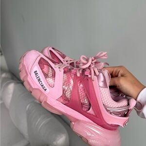 Balenciaga Vibrant Pink Athletic Shoes